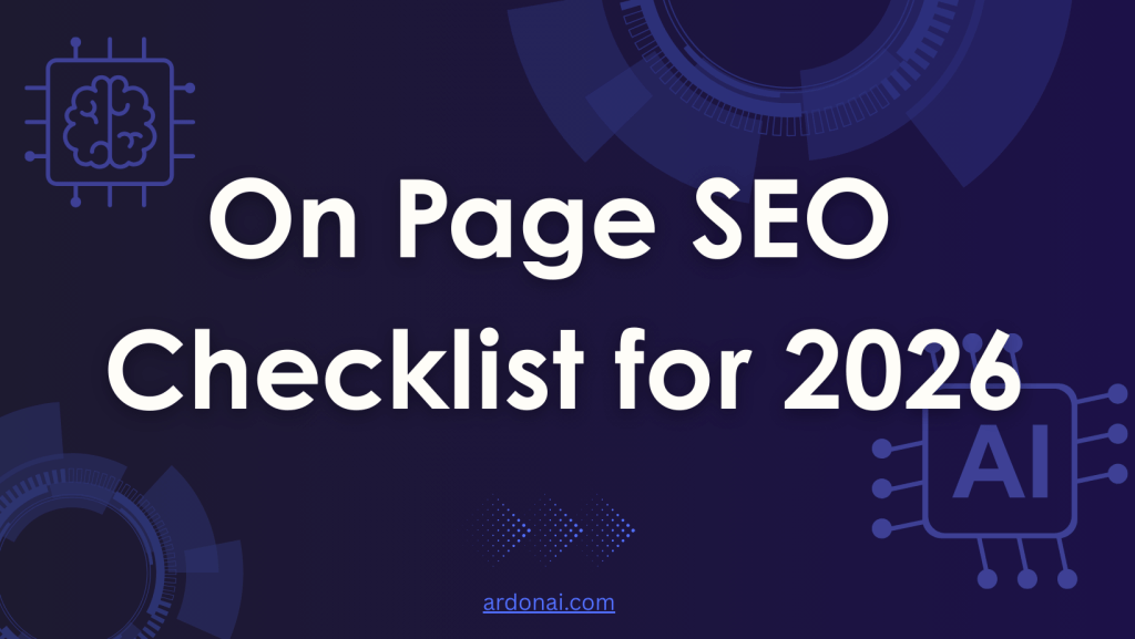 On Page SEO Checklist for 2026